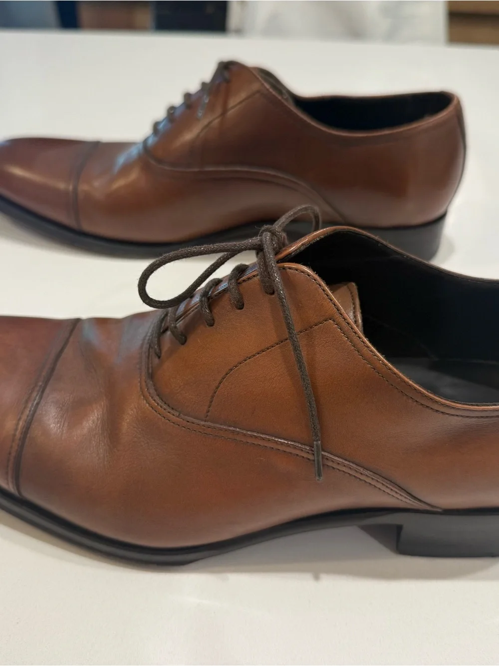 To Boot Brown Leather Cap-Toe Derbys